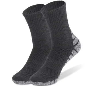 2Pack Outdoor Sports Therma Thickened Towel Bottom Sock EU39-42 Dark Gray