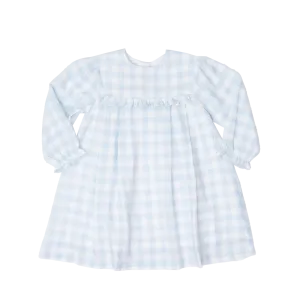 Alicia Soft Blue Check Dress