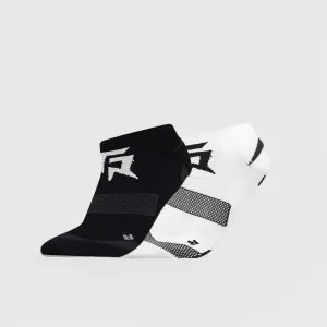 Ankle Socks 2Pcs (Black   White)