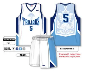 Athletic Knit Custom Sublimated Matching Basketball Uniform Set Design W1102