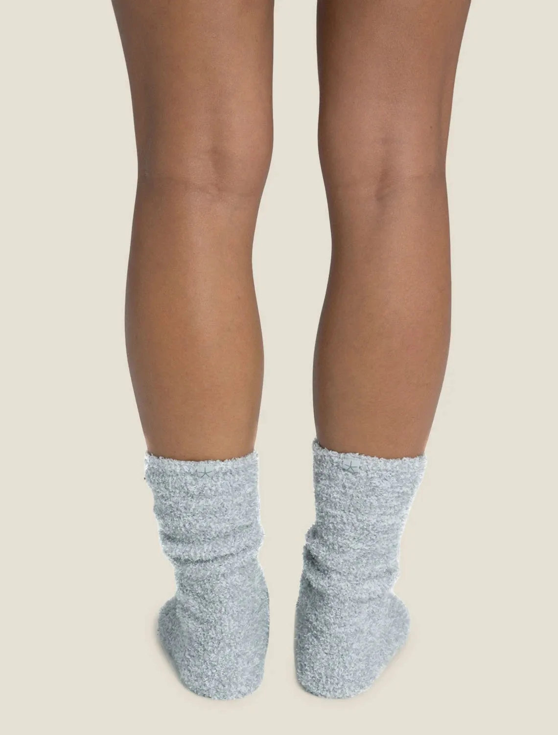 Barefoot Dreams - Cozychic Women's Heathered Socks in Blue Water-White