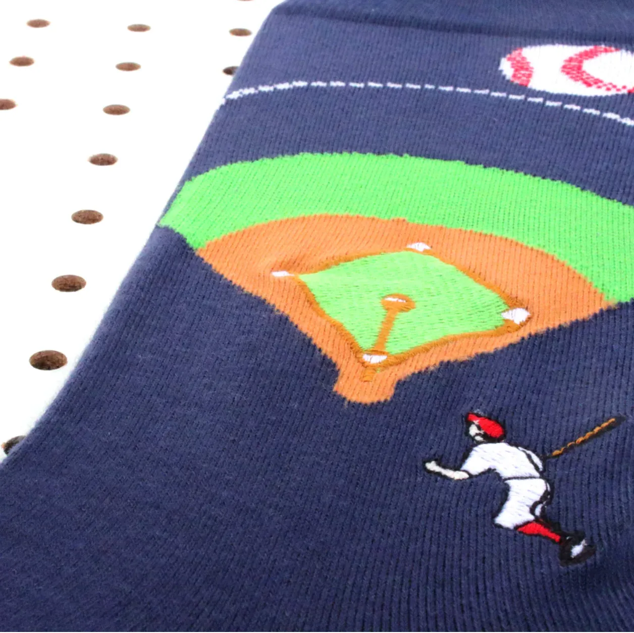 Batters Up Baseball Themed Men's Crew Sock