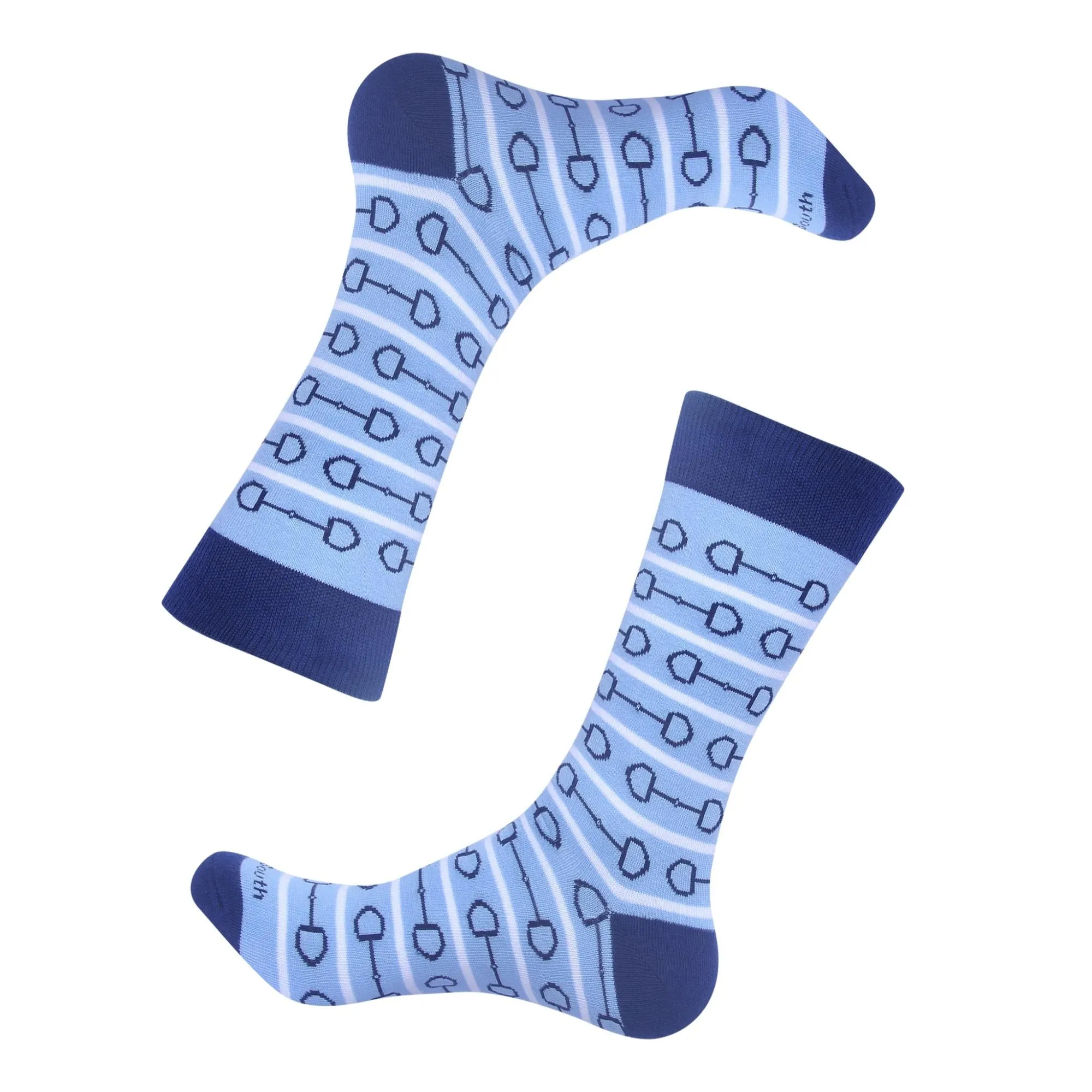 Blue Horse Bit Socks