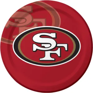 Bulk San Francisco 49ers Paper Dinner Plates (96 per Case)