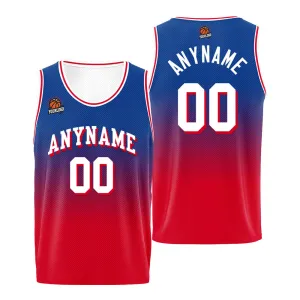 Custom Basketball Jersey Personalized Stitched Team Name Number Logo Royal&Red