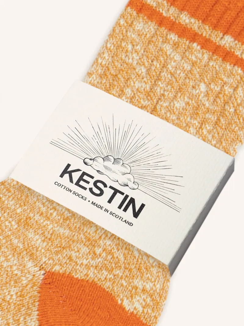 Elgin Cotton Sock in Rust Marl / Tangerine