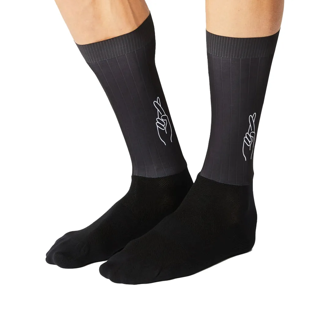 FINGERSCROSSED Sock Aero Logo - Black