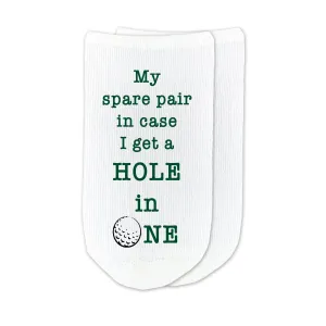 Funny Hole in One Golf No Show Socks for Men