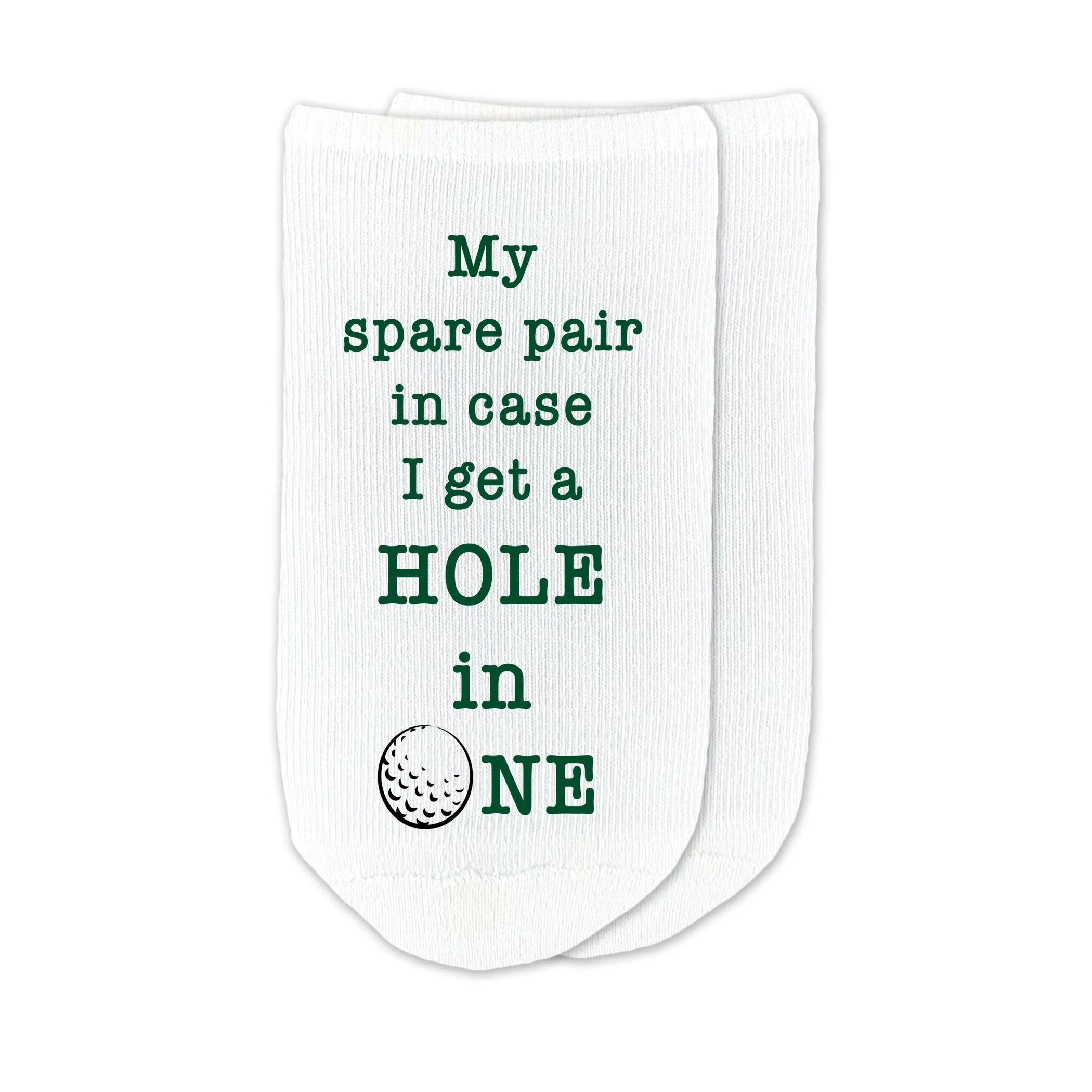 Funny Hole in One Golf No Show Socks for Men