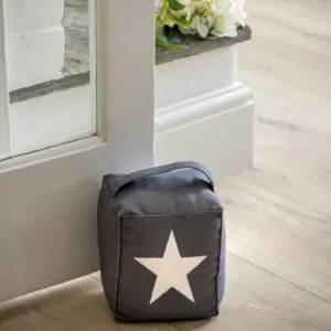 Grey Star Door Stop