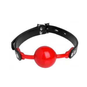 Hush Red Silicone Ball Gag Matte Finish - O/S