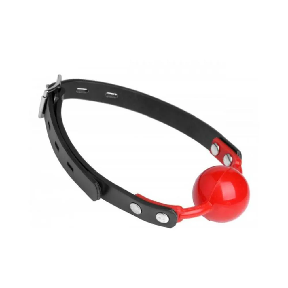 Hush Red Silicone Ball Gag Matte Finish - O/S