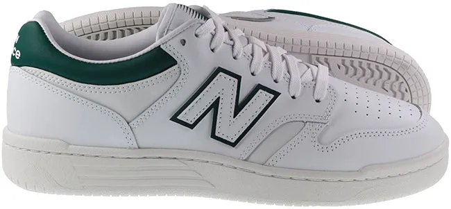 New Balance Trainers Mens 480 Leather White Timberwolf