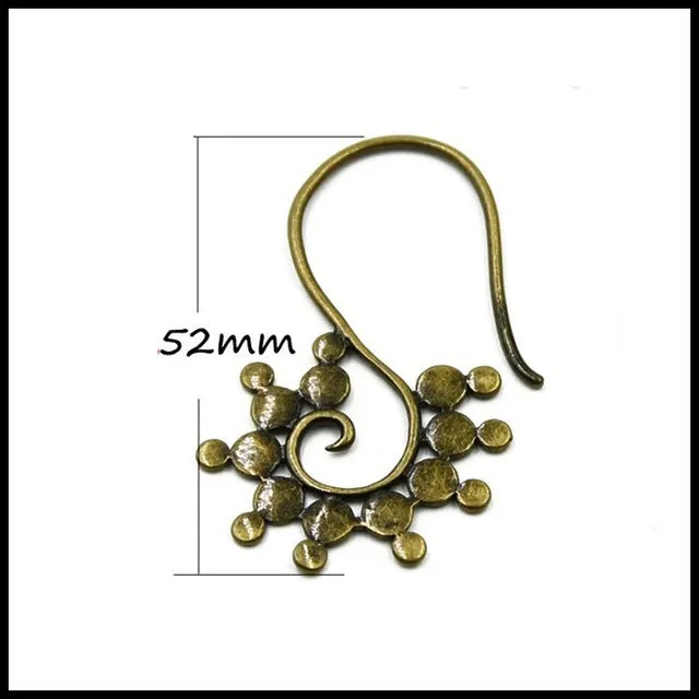 Pair Brass Tribal Indian Beaded Mandala Lotus Flower Design Spiral Drop Earring Charming Jewelry Dangle Ear Piercing 16 Style