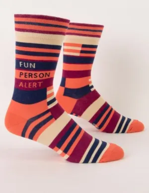 "Blue Q" Men's Socks - Fun Person Alert