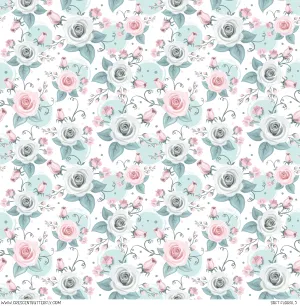 Soft Floral 5 Small Printed Vinyl Sheet/Wrap