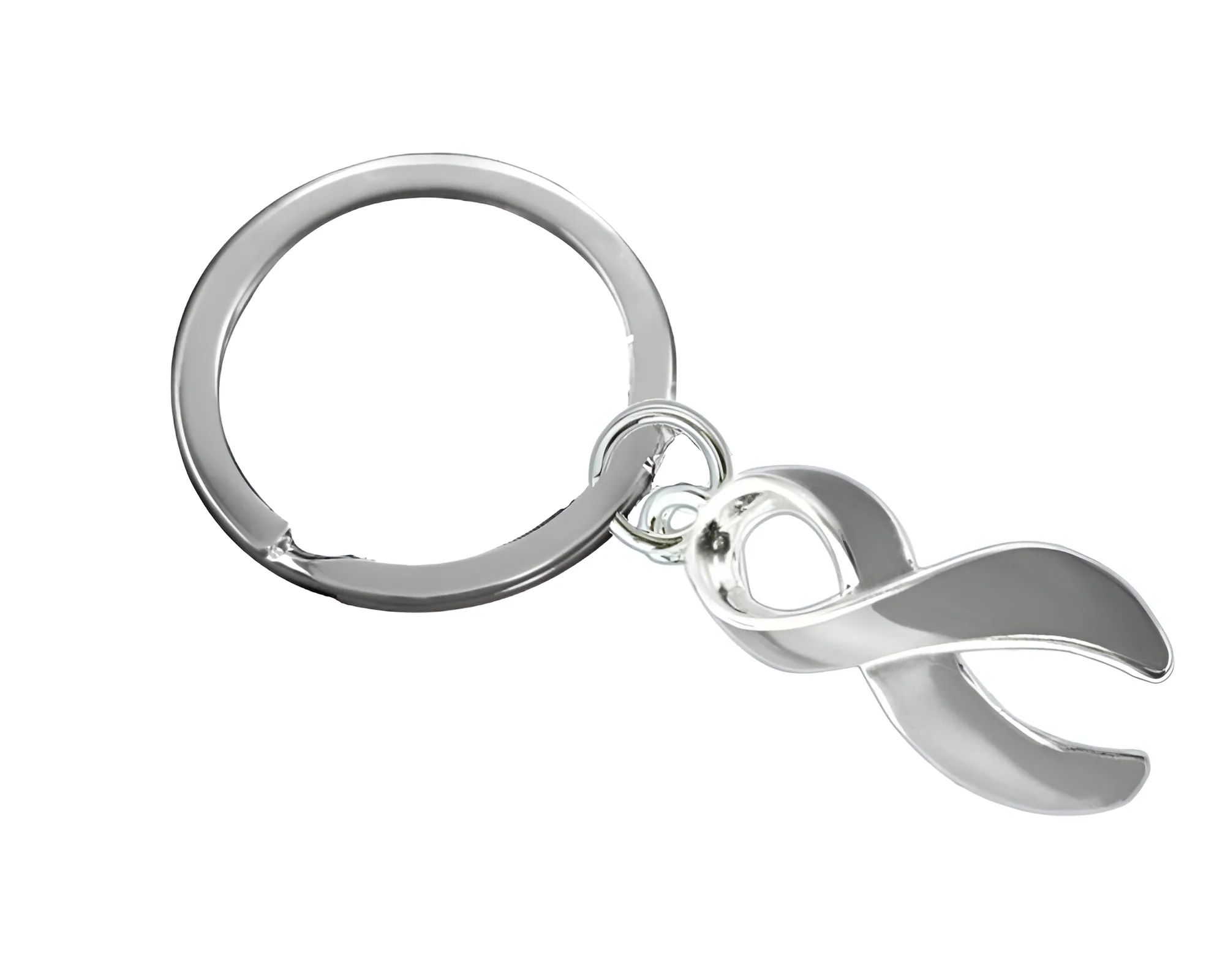 Split Style Gray Ribbon Key Chains