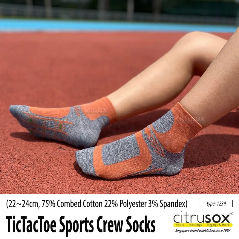 TicTacToe Sports Running Crew Socks