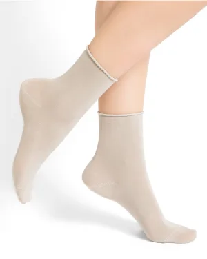 Velvet Cotton Ankle Sock Sahara