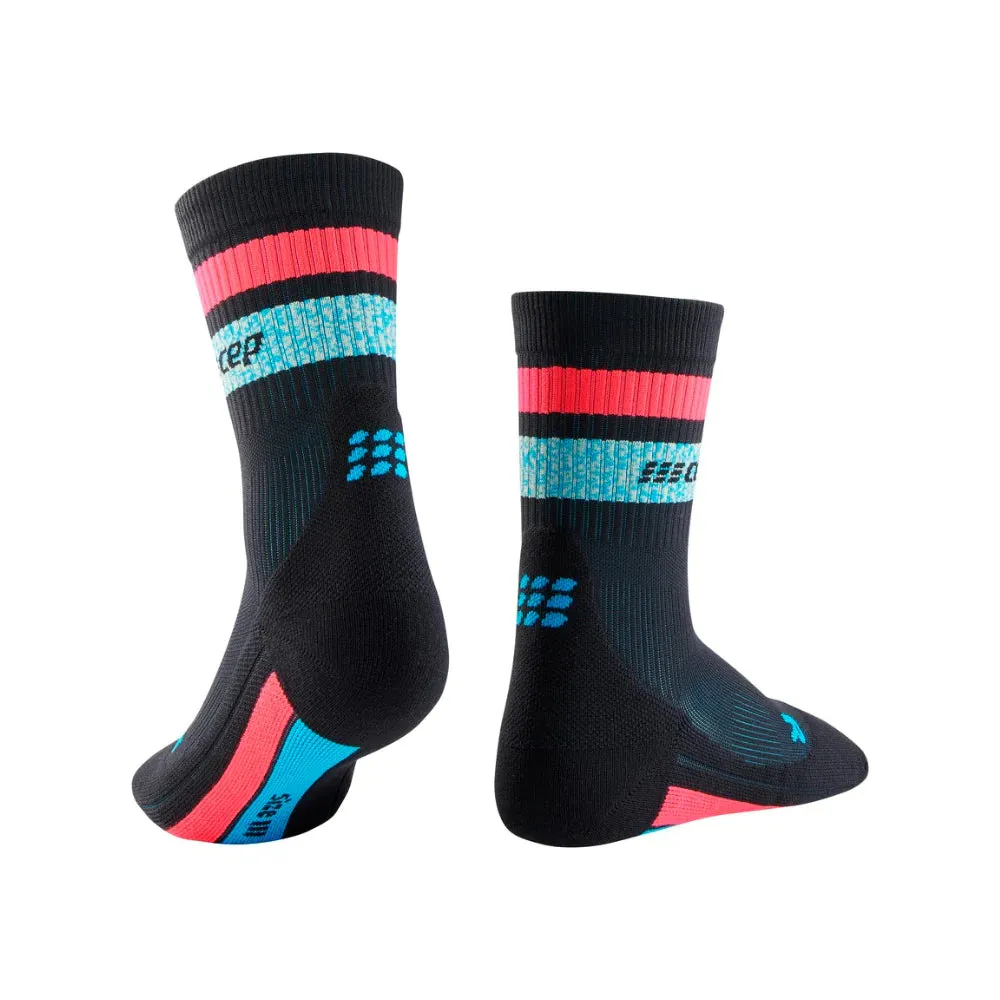 Womens CEP Mid Cut Socks Compression Miami Vibe's 80's