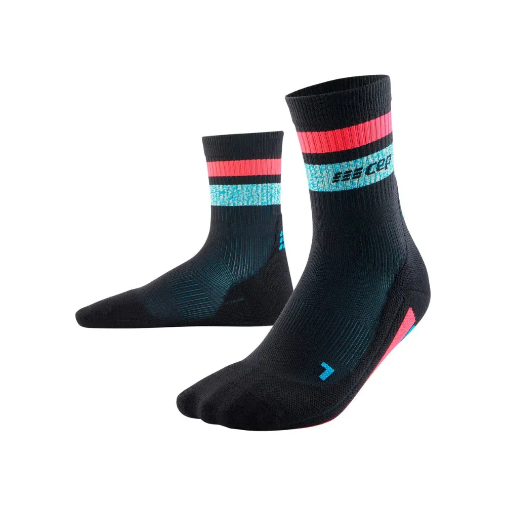 Womens CEP Mid Cut Socks Compression Miami Vibe's 80's