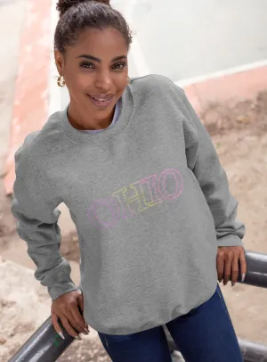 Womens Gradient Ohio State Crewneck Sweatshirt